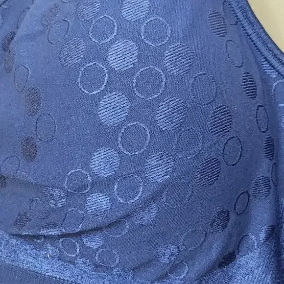New! Bali Comfort Revolution ComfortFlex Fit Shaping Wireless Bra Navy SZ XL NWT - Picture 6 of 11
